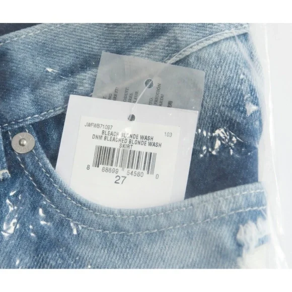 Juicy Couture Bleach Blue Denim Mini Skirt 27 - Picture 6 of 8